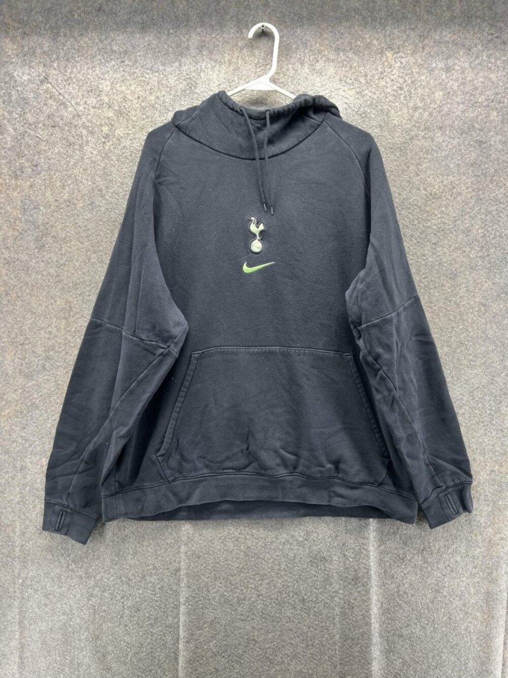 Tottenham Hotspur Hoodie Sweatshirt Mens 2XL Black Soccer Football Nike Crest